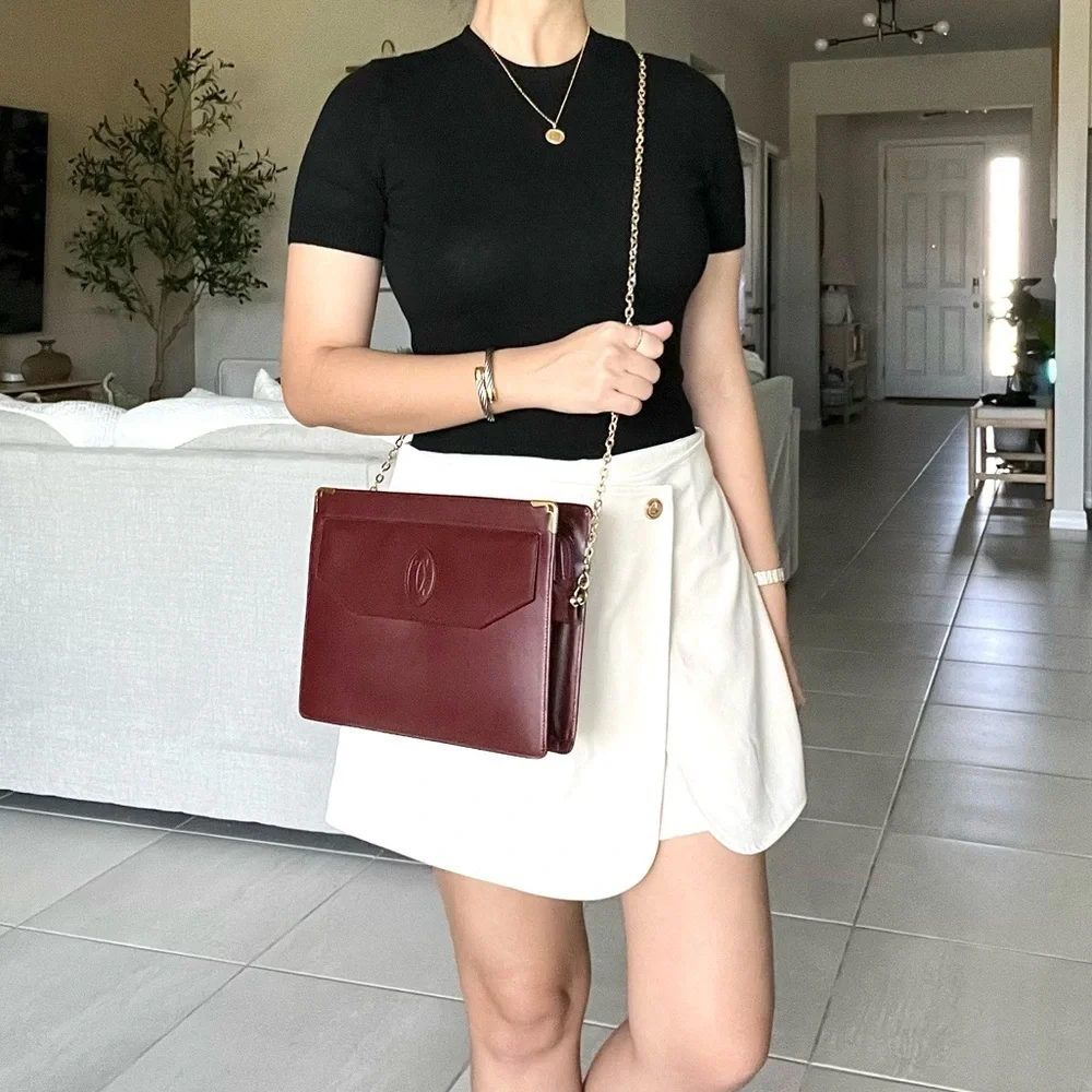 🍓Cartier Bordeaux Must de Line Clutch